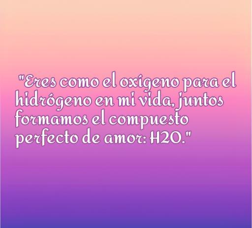 Frases de amor con formulación química