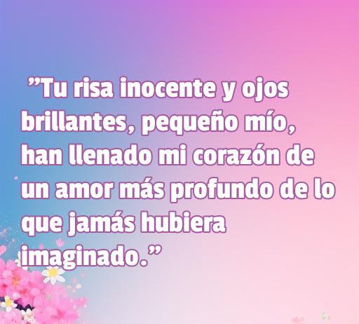 Frase encantadora de amor hacia un bebé destacando la conexión emocional entre padres e hijos, ideal para el artículo 'frases de amor hacia un bebé'.