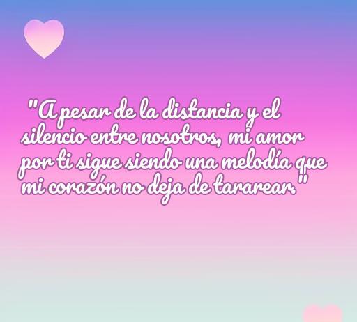 Frase de amor incomprendido que expresa los sentimientos persistentes a pesar de la distancia y el silencio. Optimiza tu búsqueda con palabras clave como 'frases de amor incomprendido', 'amor a distancia' y 'melodía de amor'.