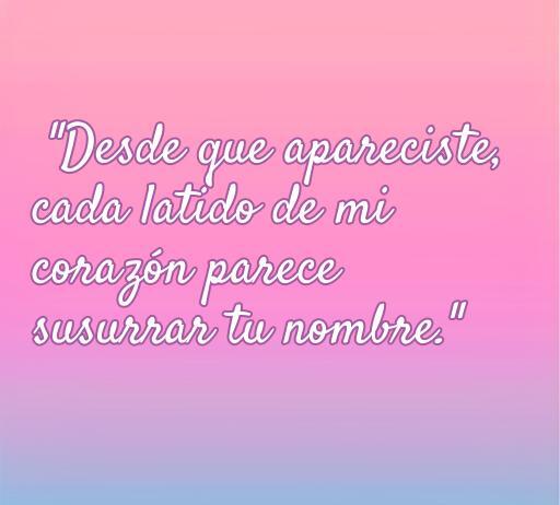 Frase romántica sobre el inicio de una relación, expresa el profundo sentimiento de amor y conexión, ideal para inspirar a quienes buscan frases de amor en sus primeras etapas amorosas.