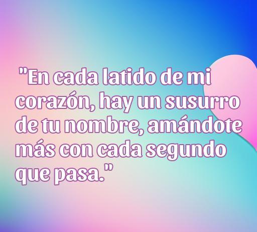 Frase romántica que expresa el amor profundo hacia un hombre: 'En cada latido de mi corazón, hay un susurro de tu nombre, amándote más con cada segundo que pasa'. Ideal para encontrar la inspiración en las mejores frases de amor inolvidables.