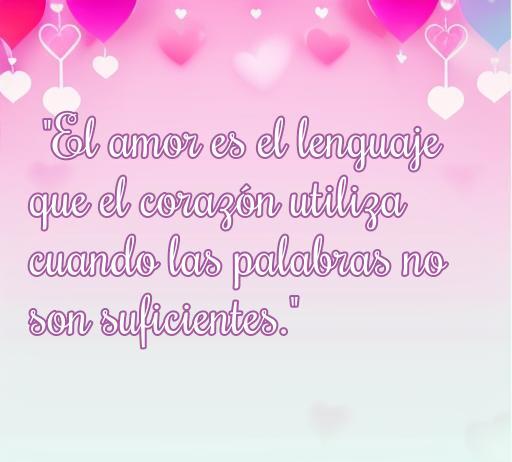 Frase de amor inteligente sobre el lenguaje del corazón, ideal para compartir en redes sociales y reflexionar sobre el amor. Frases de amor acompañadas de imágenes inspiradoras.