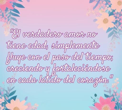 Frase inspiradora sobre el amor que refleja que la edad no importa, resaltando la conexión y el crecimiento emocional en cada latido del corazón. Ideal para artículos que exploran el amor sin límites temporales.