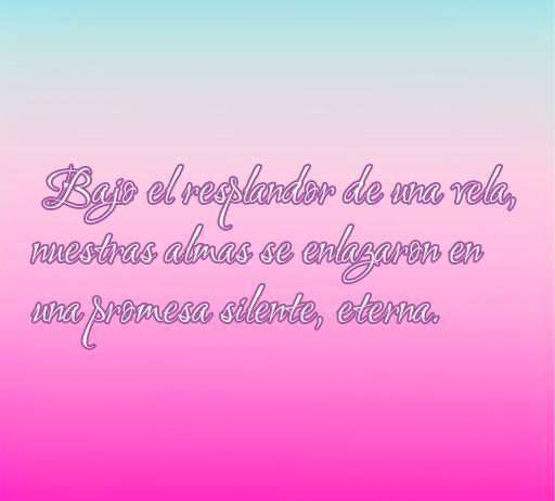 Frase inspiradora de amor que habla sobre la conexión de almas bajo la luz de una vela, ideal para microcuentos románticos