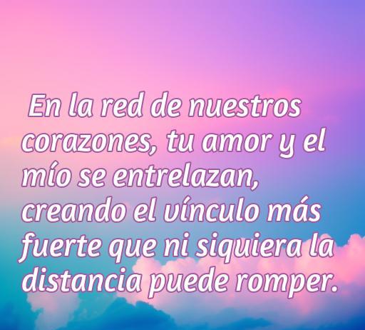 Frase de amor sobre el vínculo inquebrantable en relaciones a distancia, destacando la conexión emocional entre parejas. Perfecta para inspirar en frases de amor.