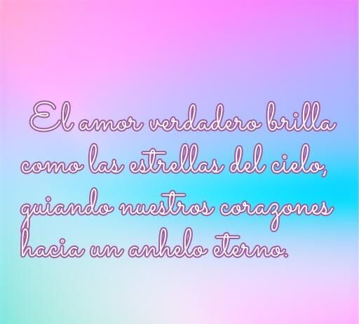 Frase inspiradora sobre el amor verdadero que brilla como las estrellas en el cielo, ideal para compartir en frases de amor net y reflexionar sobre los sentimientos.
