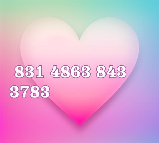 Corazón con una frase de amor oculta en números: 831 4863 843 3783, simbolizando el amor y la conexión en el lenguaje numérico. Frases de amor creativas y originales.