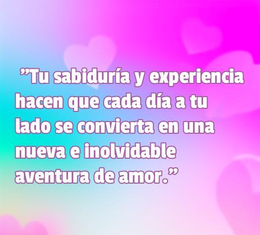 Frase romántica sobre el amor y la experiencia que destaca la importancia de las relaciones con hombres mayores, ideal para artículos sobre cómo conquistar a un hombre más maduro.