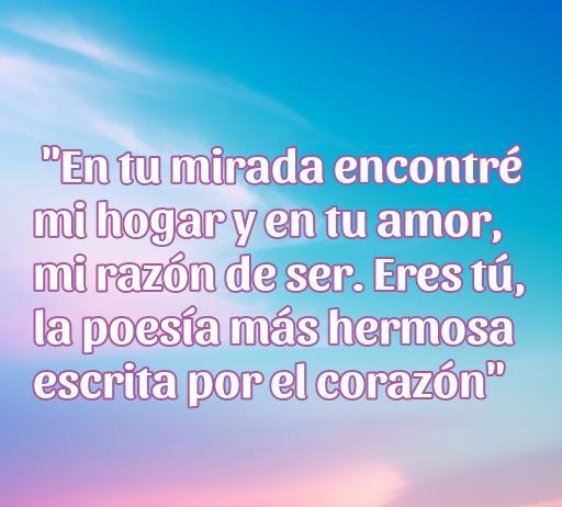 Inspiradora frase de amor: 