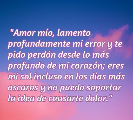 Frase emotiva de amor para disculparse, expresa sentimientos profundos y el deseo de perdón, ideal para reforzar relaciones y superar conflictos.