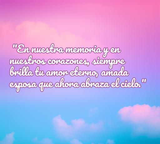 Frases de amor para esposas fallecidas