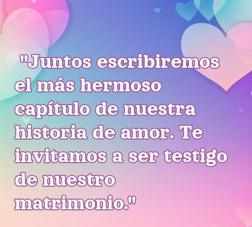 Frases de amor para invitaciones de matrimonio