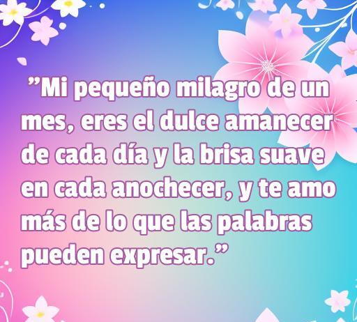 Frases de amor para mi bebé de 1 mes