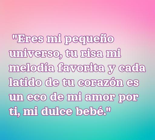 Frase de amor para mi bebé de 1 mes que expresa ternura y conexión emocional. 