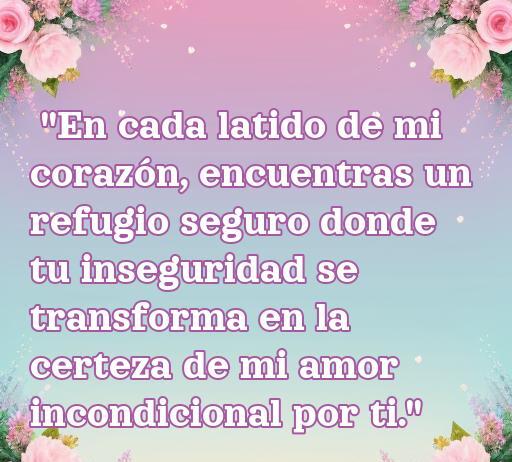 Frase de amor para novio inseguro: 