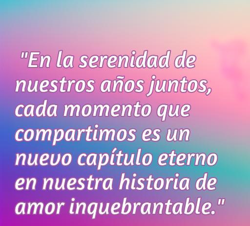 frases de amor para personas maduras Frase de amor para personas maduras que destaca la importancia de los momentos compartidos en una relación duradera; ideal para inspirar y reflexionar sobre el amor inquebrantable en las parejas. Incluye palabras clave como 'amor', 'parejas maduras', 'frases de amor' y 'relaciones duraderas'.