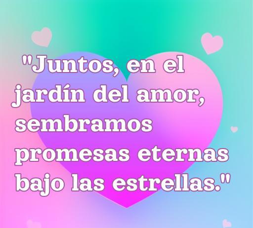 Frase romántica para invitaciones de boda: 'Juntos, en el jardín del amor, sembramos promesas eternas bajo las estrellas.' Ideal para expresar amor y compromiso en tu boda.