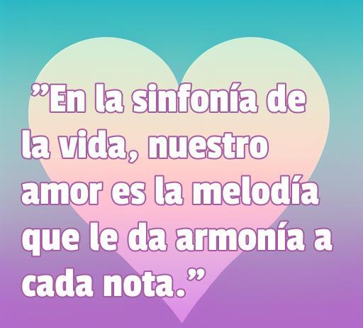 Frase inspiradora de amor para programa de radio: 'En la sinfonía de la vida, nuestro amor es la melodía que le da armonía a cada nota'. Perfecta para compartir en emisiones sobre amor y relaciones.
