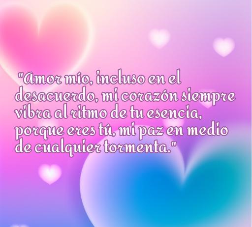 Frase romántica sobre el amor que calma el enojo, ideal para reconciliarse y encontrar la paz en medio de la tormenta emocional, parte de un artículo sobre las mejores frases de amor.