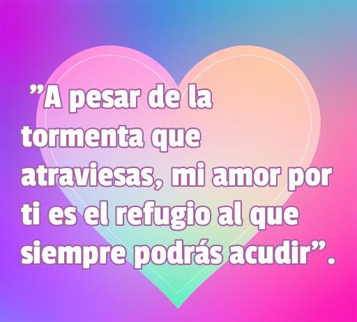 Frase de amor inspiradora para parejas enfermas, resaltando la importancia del apoyo emocional en momentos difíciles.