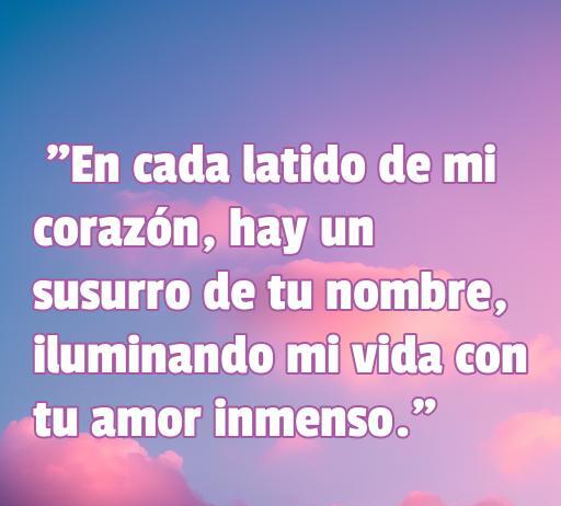 Frase inspiradora de amor en un fondo de cielo rosado, ideal para compartir en WhatsApp. Contiene un mensaje profundo sobre el amor eterno, perfecto para aquellos que buscan expresar sus sentimientos en redes sociales.