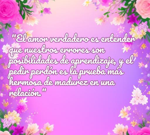 Frase inspiradora sobre el amor y el perdón, destacando la importancia de aprender de los errores y la madurez en las relaciones. Ideal para el artículo 'frases de amor perdón y reflexión', optimizando el SEO con palabras clave como amor, reflexión, perdón y madurez.