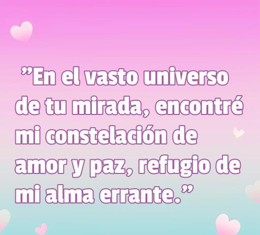 Frase inspiradora sobre el amor que destaca el poder de las miradas y el refugio emocional, ideal para el artículo 'frases de amor poderosas'.