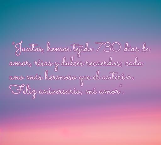 Frases de amor por dos años juntos