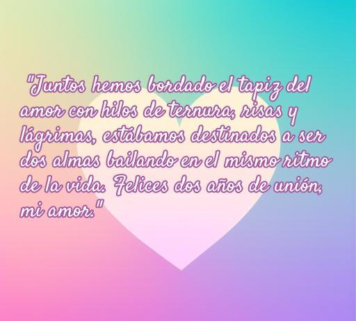 Frase romántica para celebrar dos años juntos, destacando la unión y el amor entre dos almas, ideal para el artículo sobre las frases de amor por dos años juntos.
