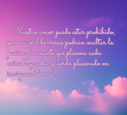 Frase inspiradora sobre el amor prohibido, mostrando la pasión que persiste a pesar de las barreras. Imagen que acompaña el artículo de frases de amor prohibido, ideal para reflexionar sobre el amor y las emociones intensas.