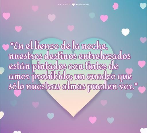 Frase inspiradora sobre el amor prohibido destacada en un fondo suave con corazones. Ideal para acompañar artículos sobre citas de amor prohibido y frases románticas.