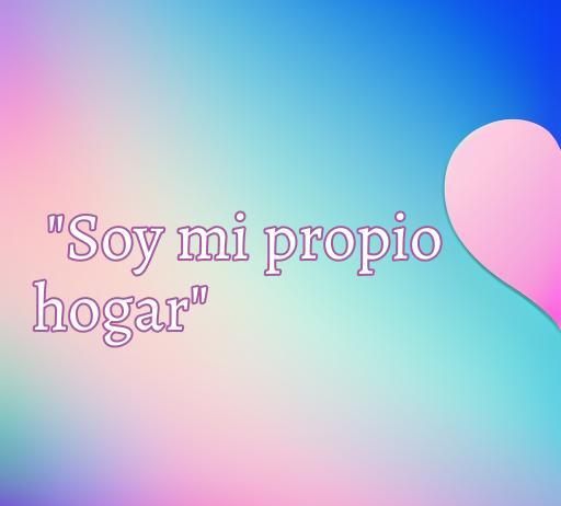 Frase inspiradora 'Soy mi propio hogar' sobre amor propio, ideal para tatuajes que simbolizan autoestima y autoconfianza. Perfecta para quienes buscan frases motivadoras para su piel.