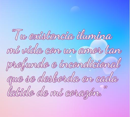 Frase emotiva sobre el amor puro hacia un hijo, que expresa la profundidad y la naturaleza incondicional del amor materno o paterno, ideal para inspirar a los padres.