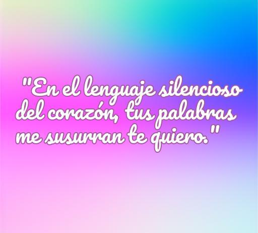 Frase romántica sobre el amor que expresa el sentimiento de 'te quiero', ideal para post de frases de amor