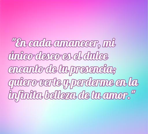 Frase romántica sobre el deseo de ver a un ser amado, ideal para acompañar el artículo 'Frases de amor quiero verte', destacando la belleza de la conexión emocional.