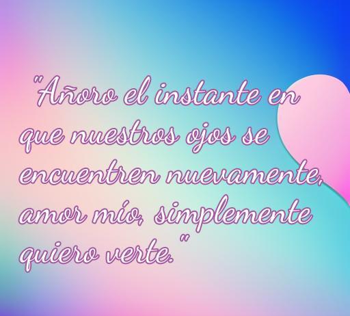 Frase romántica que expresa el deseo de reencuentro: 