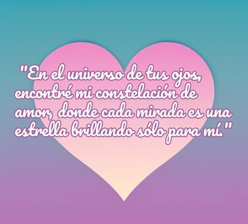 Frase de amor que destaca la belleza de los ojos, donde cada mirada es una expresión de amor y conexión, perfecta para inspirar y compartir en redes sociales.