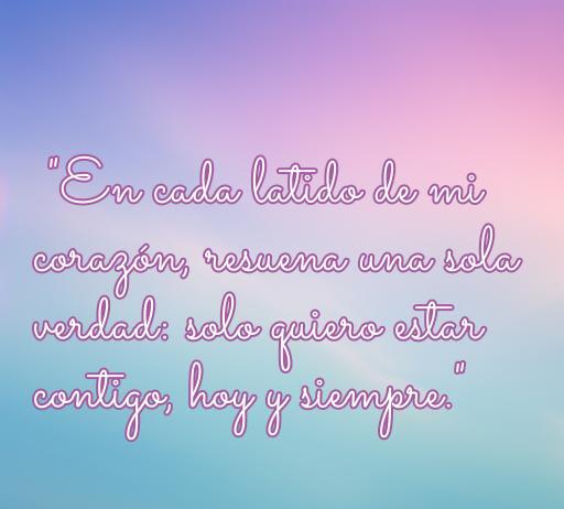 Frase romántica que expresa el deseo de estar juntos eternamente, ideal para inspirar amor y ternura. Perfecta para el artículo 'frases de amor solo quiero estar contigo'.