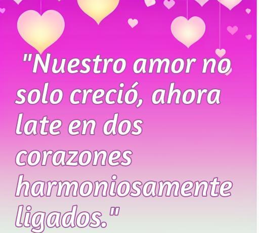 Frase de amor verdadero sobre el crecimiento del amor en el embarazo, destacando la conexión emocional y los corazones ligados. Ideal para artículos sobre frases románticas para embarazadas.