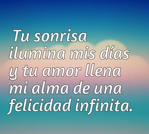 Frase inspiradora de amor que destaca la importancia de la sonrisa y el amor en la vida, ideal para el artículo sobre las cincuenta mejores frases de amor y admiración.