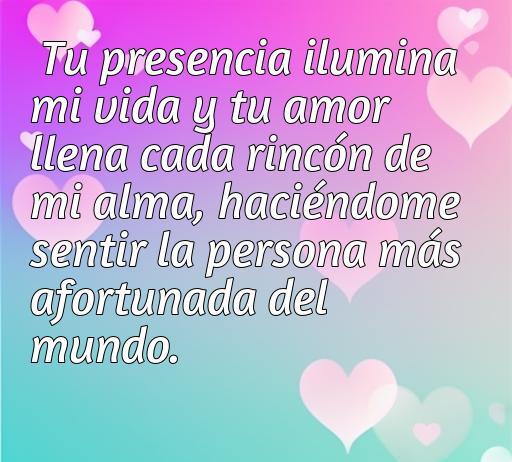 Frase inspiradora sobre el amor y la admiración hacia la pareja, destacando la importancia de su presencia en la vida. Perfecta para acompañar el artículo 'frases de amor y admiración a tu pareja', ideal para fortalecer relaciones y expresar sentimientos profundos.