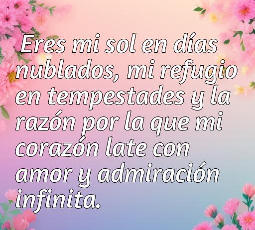 Frase romántica sobre amor y admiración para mi novio, destacando el vínculo emocional y la importancia de su apoyo en momentos difíciles.