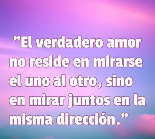 Frase inspiradora sobre el verdadero amor y la convivencia, que destaca la importancia de compartir una visión en conjunto, ideal para artículos sobre amor y convivencia.