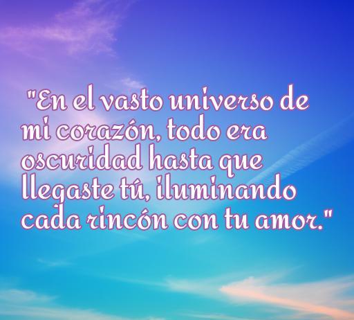 Frase inspiradora sobre el amor que destaca cómo una persona especial ilumina la vida de uno. Frases de amor que expresan emoción y sentimientos profundos.