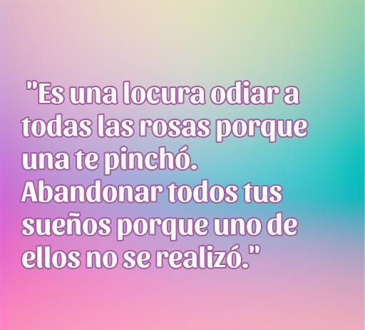 frases de amor y duelo del principito Frase inspiradora del Principito sobre el amor y el duelo, con un fondo colorido. Mensaje que reflexiona sobre la importancia de no dejarse vencer por una decepción y seguir persiguiendo los sueños. Ideal para temas de amor, duelo y superación.