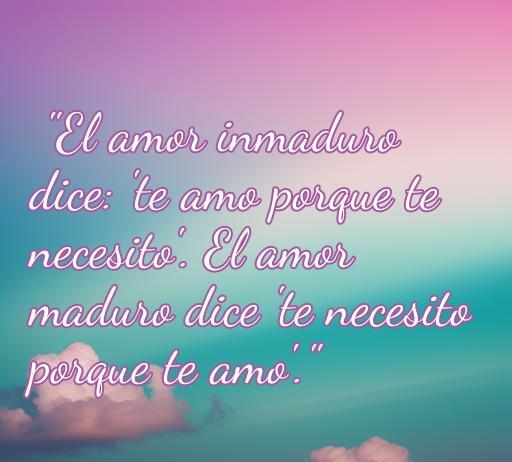 Frase inspiradora de amor y felicidad de Paulo Coelho sobre la diferencia entre el amor inmaduro y maduro, ideal para reflexionar sobre relaciones románticas. Frase motivacional para el artículo 'frases de amor y felicidad de Paulo Coelho', perfecta para quienes buscan inspiración y sabiduría en el amor.
