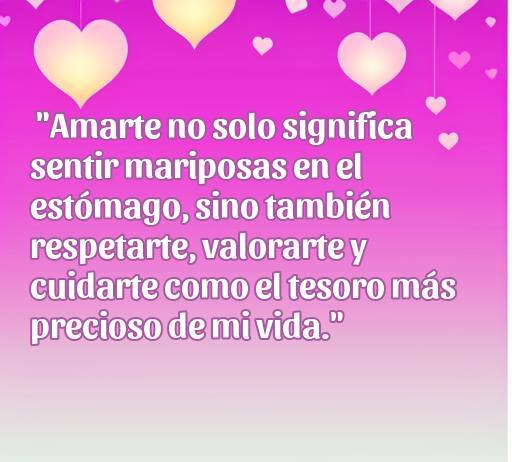 Bella frase de amor y respeto a la pareja que refleja la importancia de valorar y cuidar a quien amamos. Frase inspiradora sobre el amor eterno y el respeto mutuo.