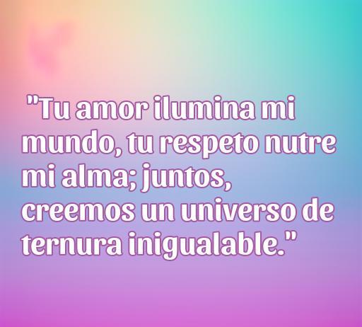 Frase inspiradora sobre amor y respeto en la pareja: 