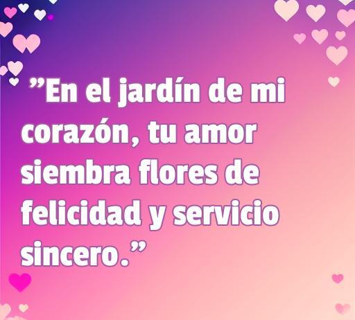 Frase romántica sobre amor y servicio: 